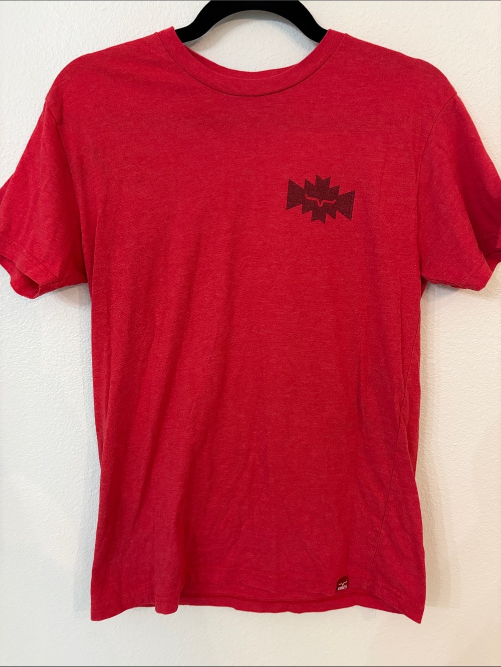 Kimes Ranch Red Short Sleeve Tee with Black Chest Logo